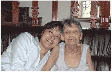 Pum with her grandmother